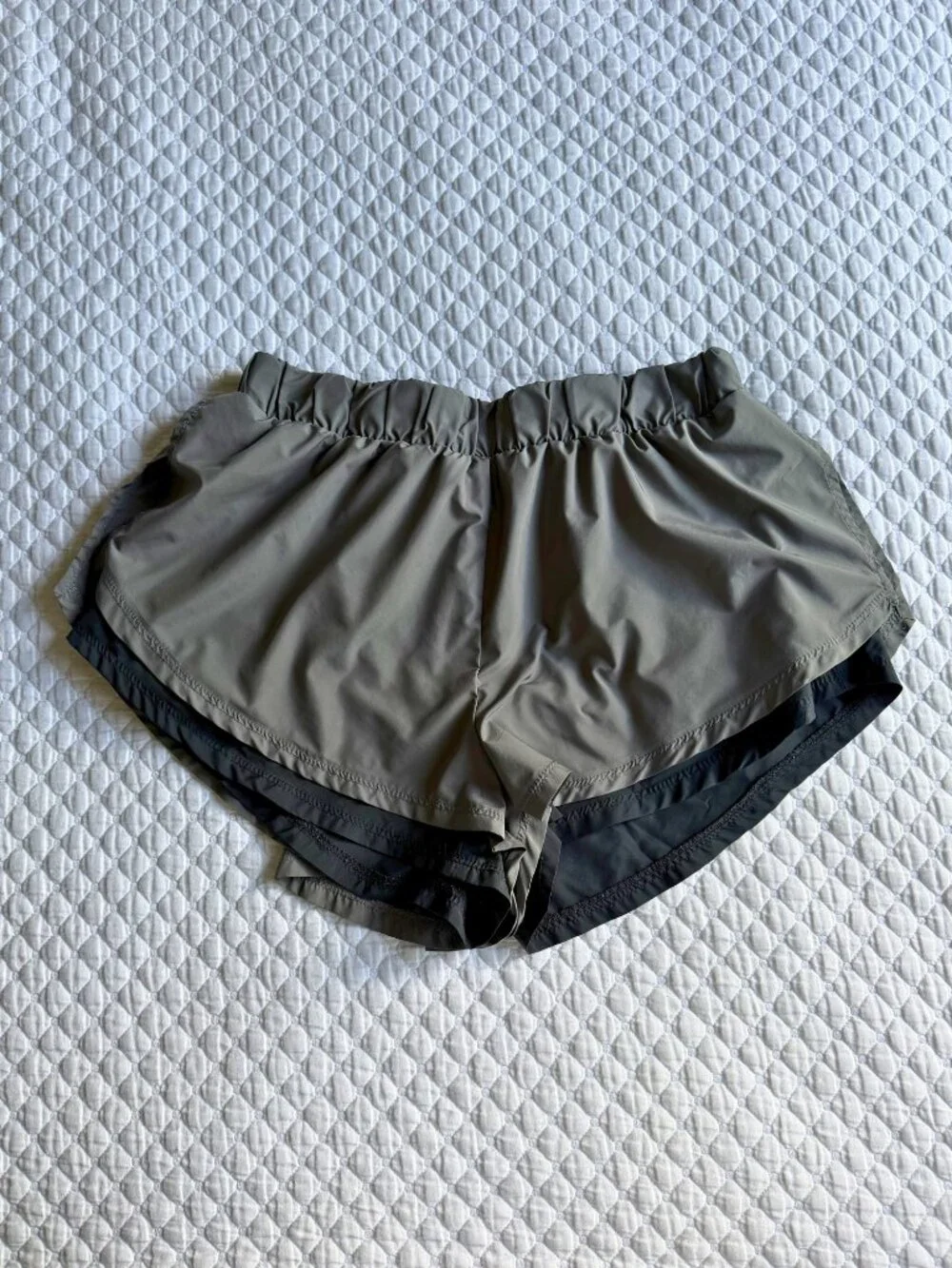 FP Movement Hot Shot Running Shorts Olive Green Size M Built-In Liner